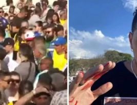 Extremistas bolsonaristas encurralam equipe da TV Aparecida e atacam brutalmente cinegrafista da Rede Globo