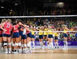 Brasil cai para os EUA no vôlei, três anos após perder ouro em Tóquio