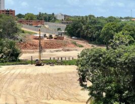 Começa o içamento das vigas na ponte que ligará Altiplano ao anel externo da UFPB