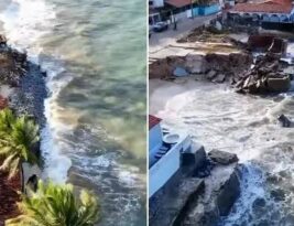 Baía da Traição entra em situação de emergência por causa do avanço do mar