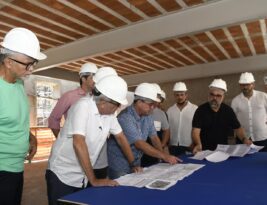 Prefeito, secretários e presidente Dinho Dowsley visitam obra da nova sede da Câmara de João Pessoa