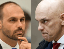 Eduardo pode provocar prisão de Bolsonaro ao burlar proibição do STF, diz Moraes
