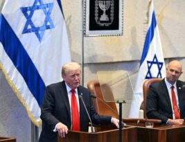 Trump é ovacionado no Parlamento israelense