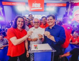 Cícero Lucena se filia ao MDB ao lado de lideranças nacionais