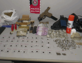 Polícia Militar desarticula boca de fumo e apreende armas, drogas e bloqueador de sinal em Bayeux