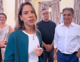 Raquel Lyra destaca o São João de Caruaru e, descontraidamente, diz que o de Campina Grande está em segundo lugar