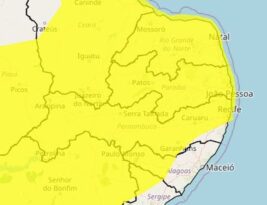 Todas as cidades da Paraíba estão sob alerta de vendaval